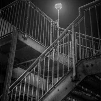 Steel stairs at night  11  M1